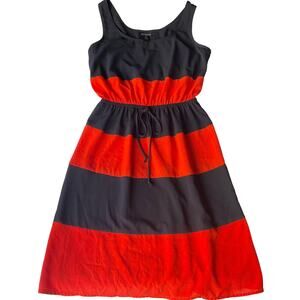 En Focus Studio Women’s Sleeveless Knee-length Dress size 6, Orange & Blue